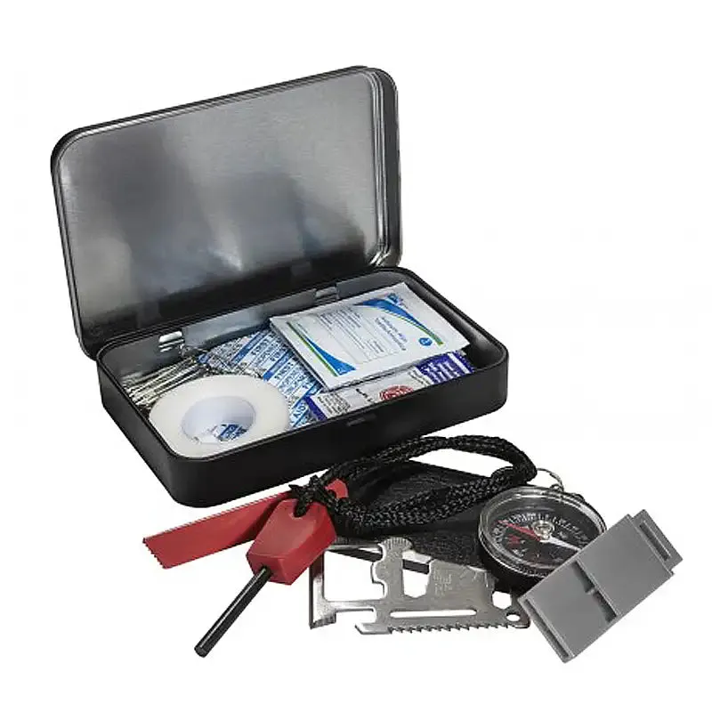 Life Gear 32pc Adventure Essentials First Aid / Survival Tin