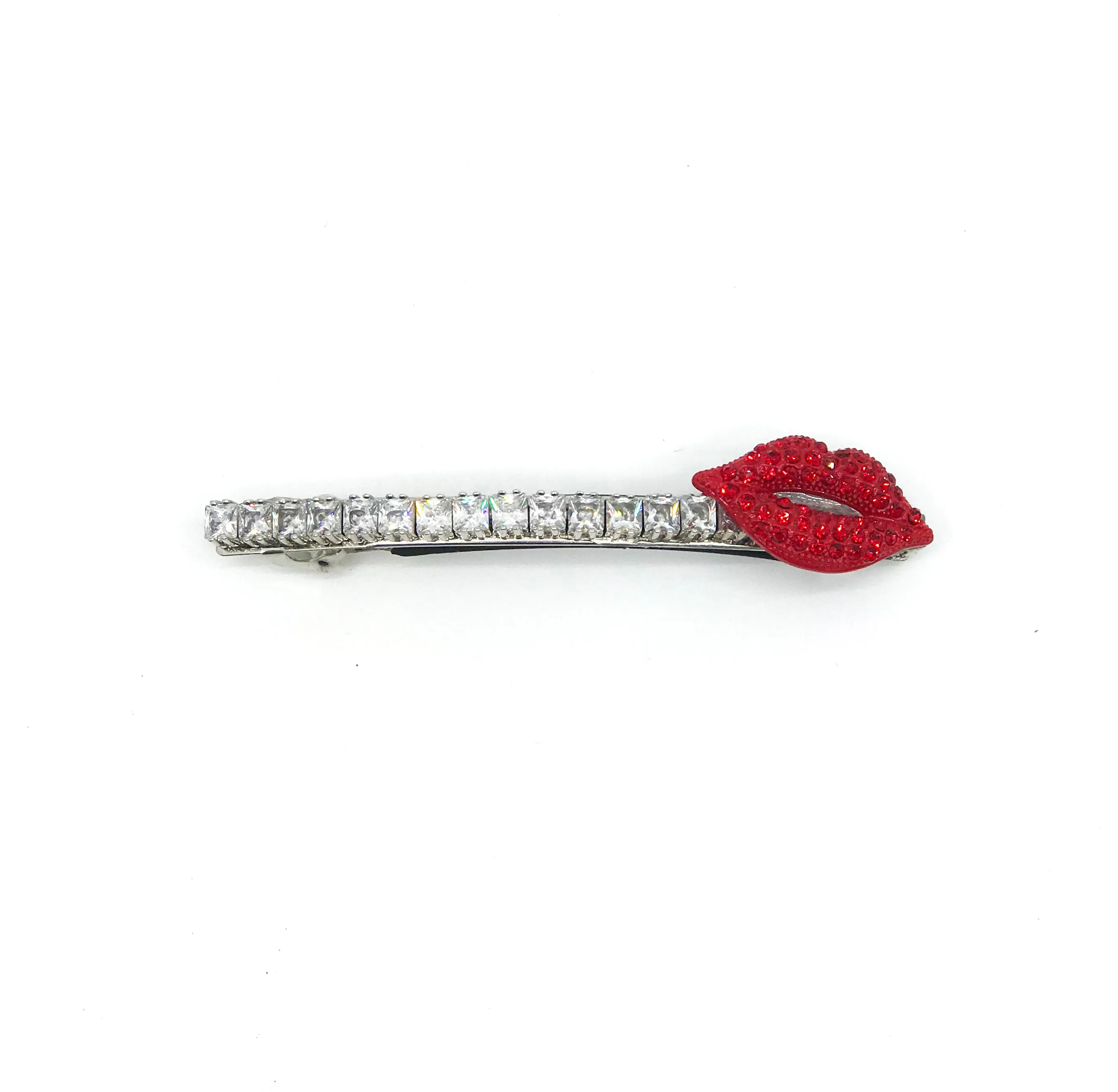 LIP LIP STUD GLASS CRYSTAL HAIR CLIP