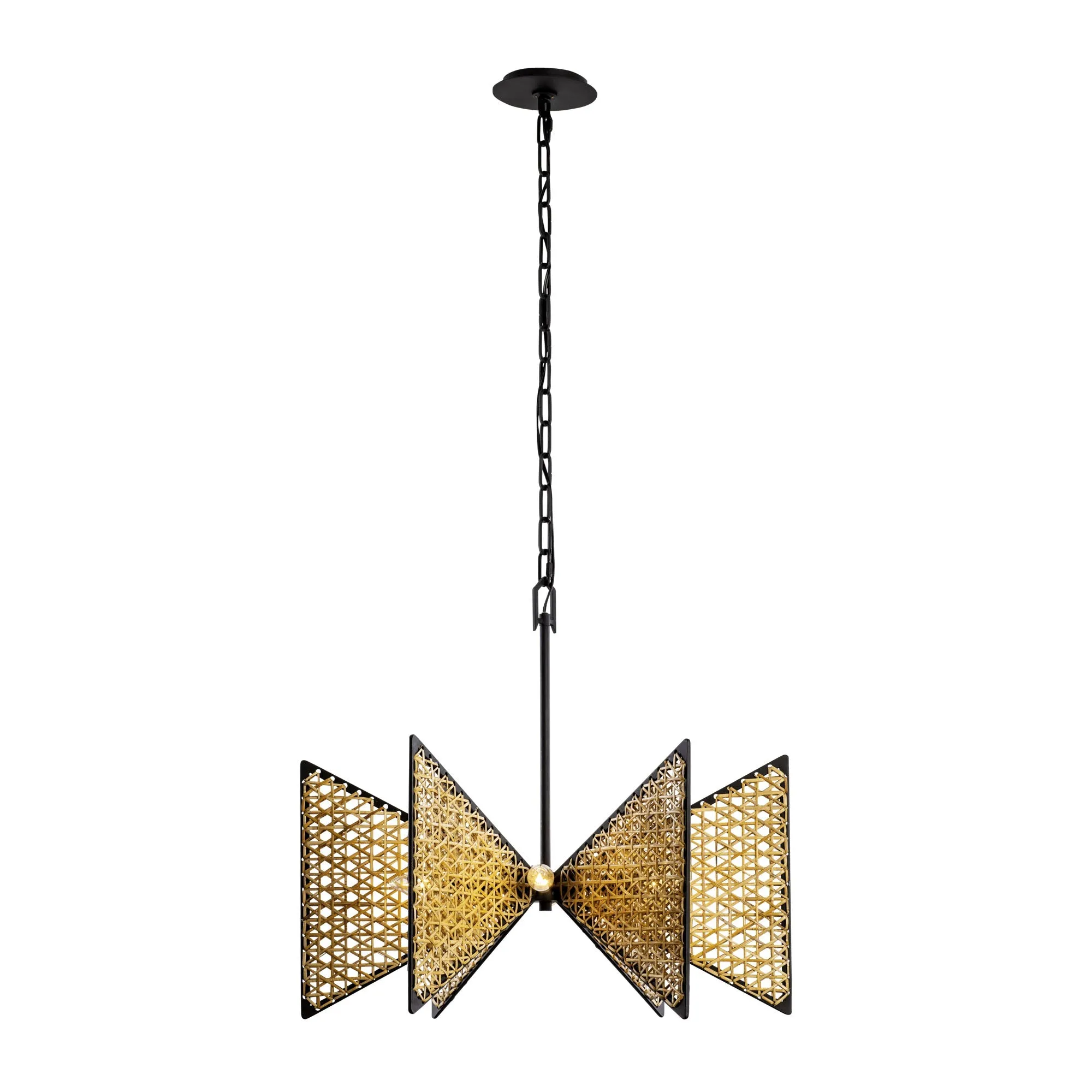 Machina 379C06MBS 6-Light Chandelier - Matte Black/Sulihiya