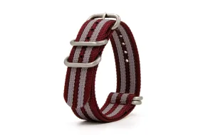 Maroon and Gray ZULU Nylon Strap