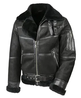 Mens Aviator B16 Sheepskin Shearling Jacket