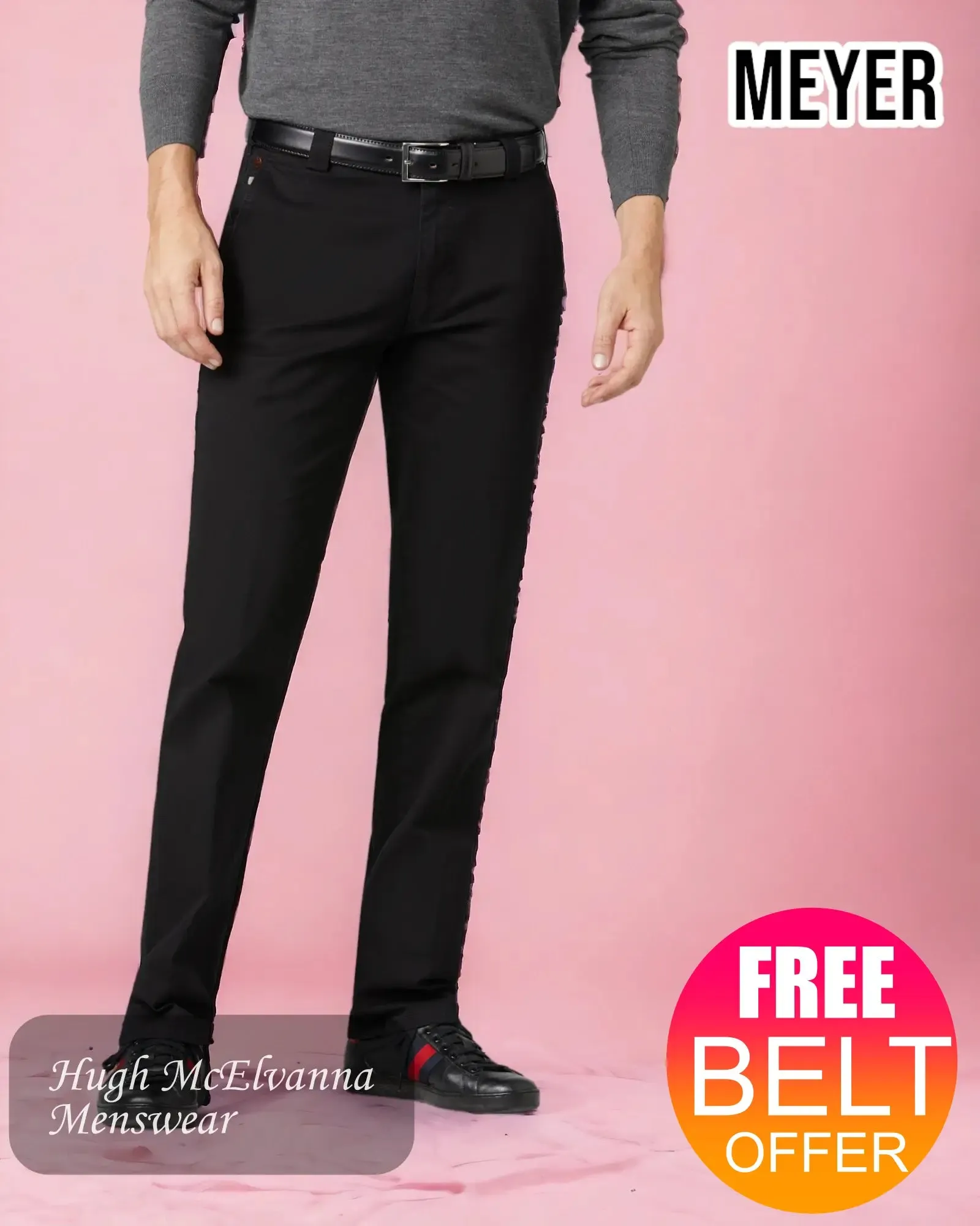 Meyer Black ROMA Trouser Style: 316-09