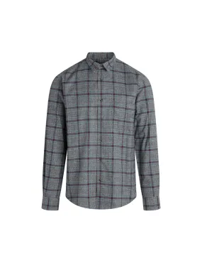 Moulin Sune Shirt, Grey Mel Check