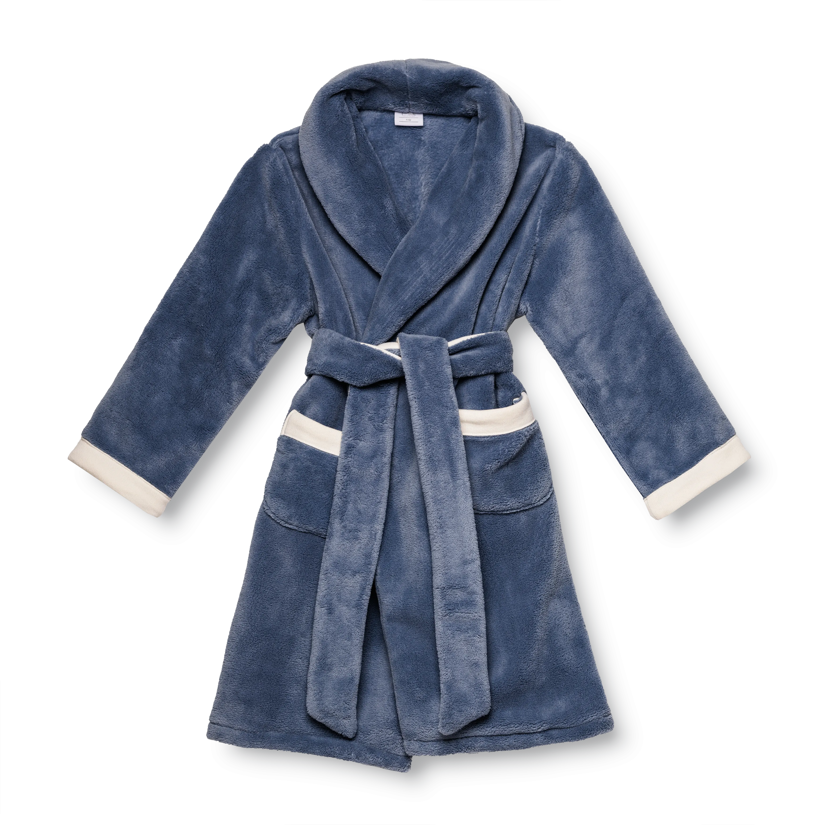 NATHAN - BOYS' BATHROBE IN MUTED BLUE