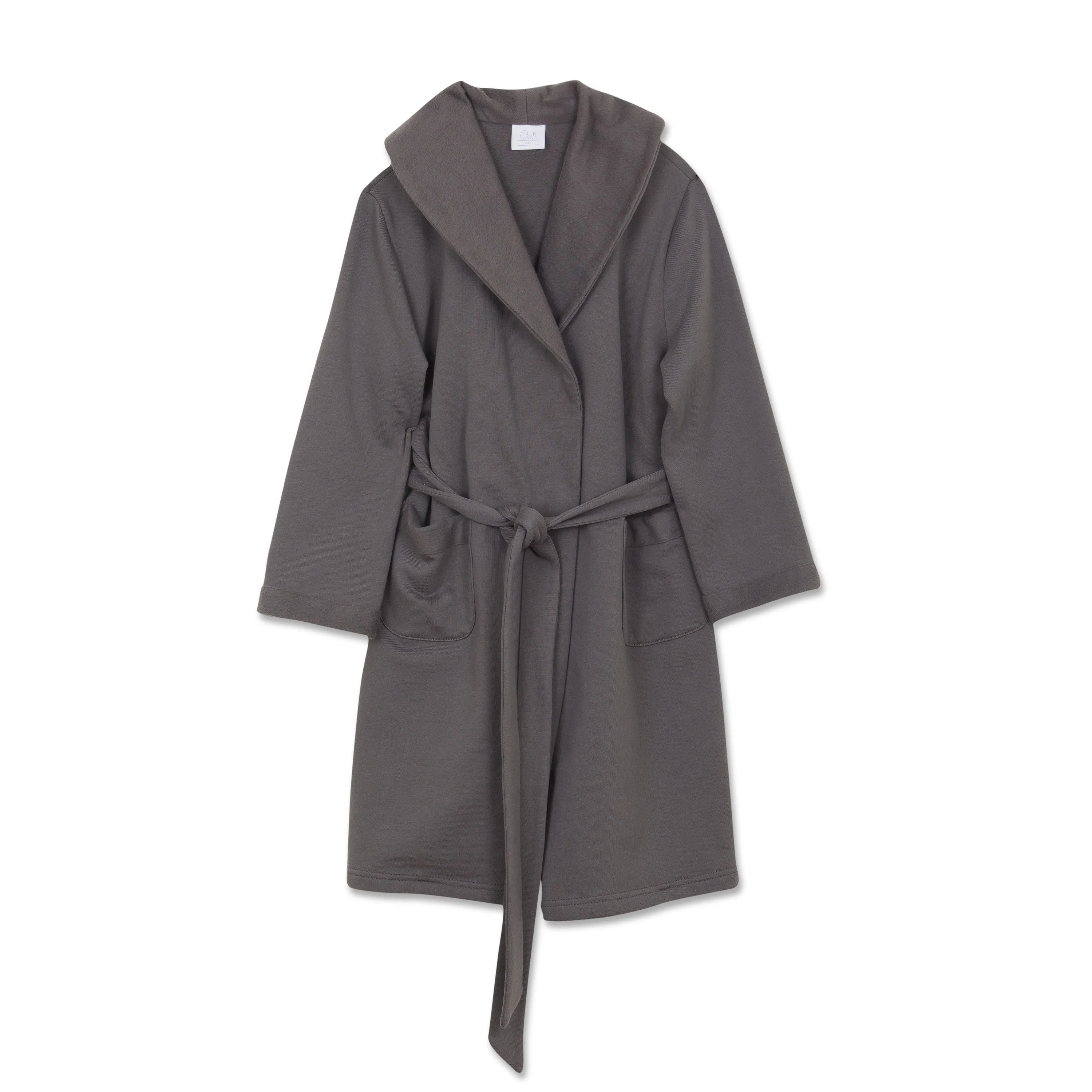 NATHAN DARK GREY BOYS BATHROBE