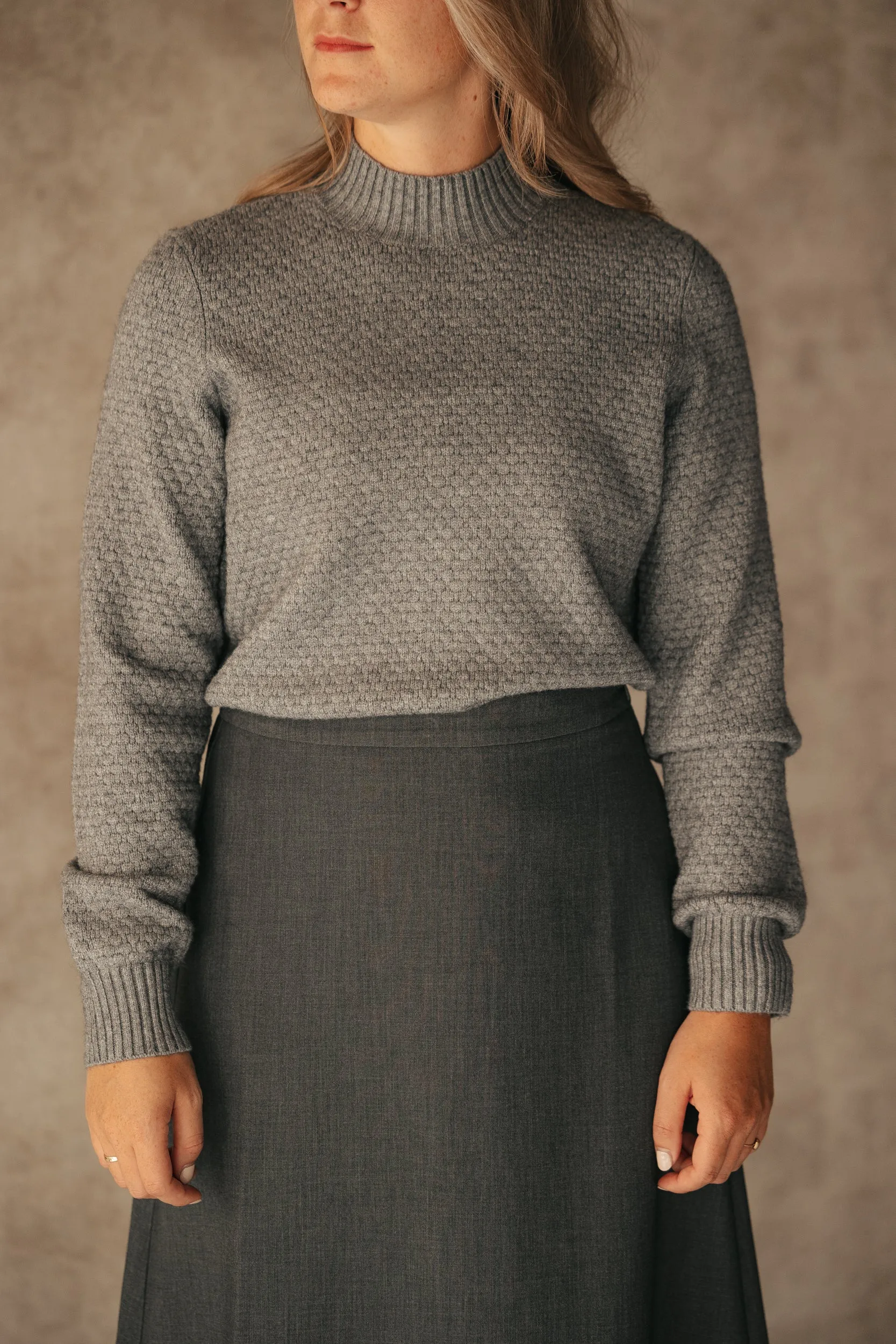 Objfenya sweater medium grey melange