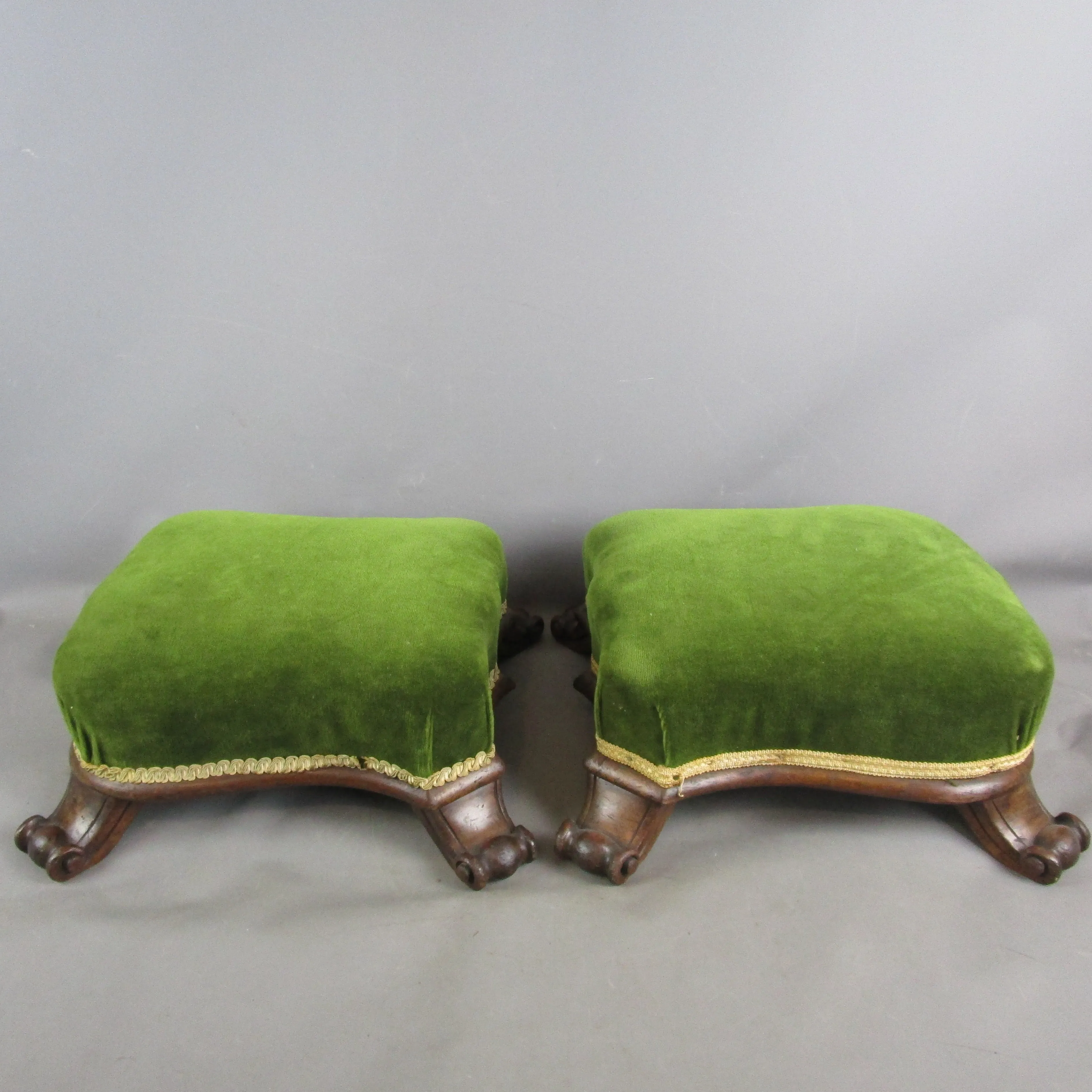 Pair Of Foot Stools Late Regency Period Antique c1840