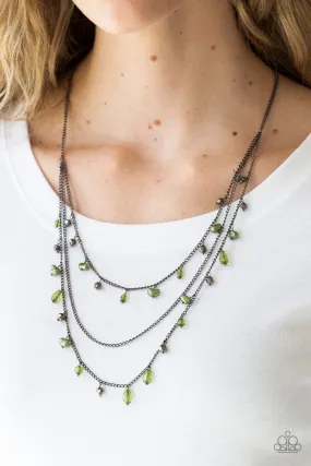 Paparazzi Accessories  - Pebble Beach Beauty - Green Necklace