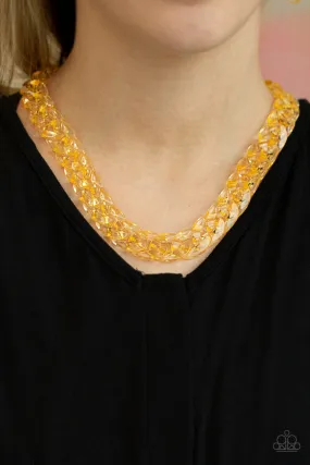 Paparazzi Accessories - Put It On Ice #N687 Box 7 - Gold Necklace