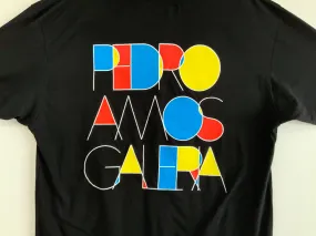 Pedro AMOS Galeria - Black- Contemporary Logo - T-Shirt