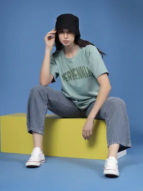 Perrennial Typography Oversized Terry T-Shirt