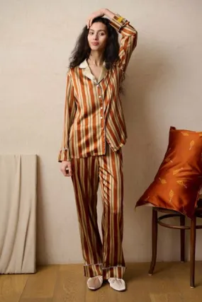 Pure Silk Stripe Pyjamas (In stock, 3 day delivery)