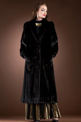 Ranch Mink Fur Coat-Banded Cuffs