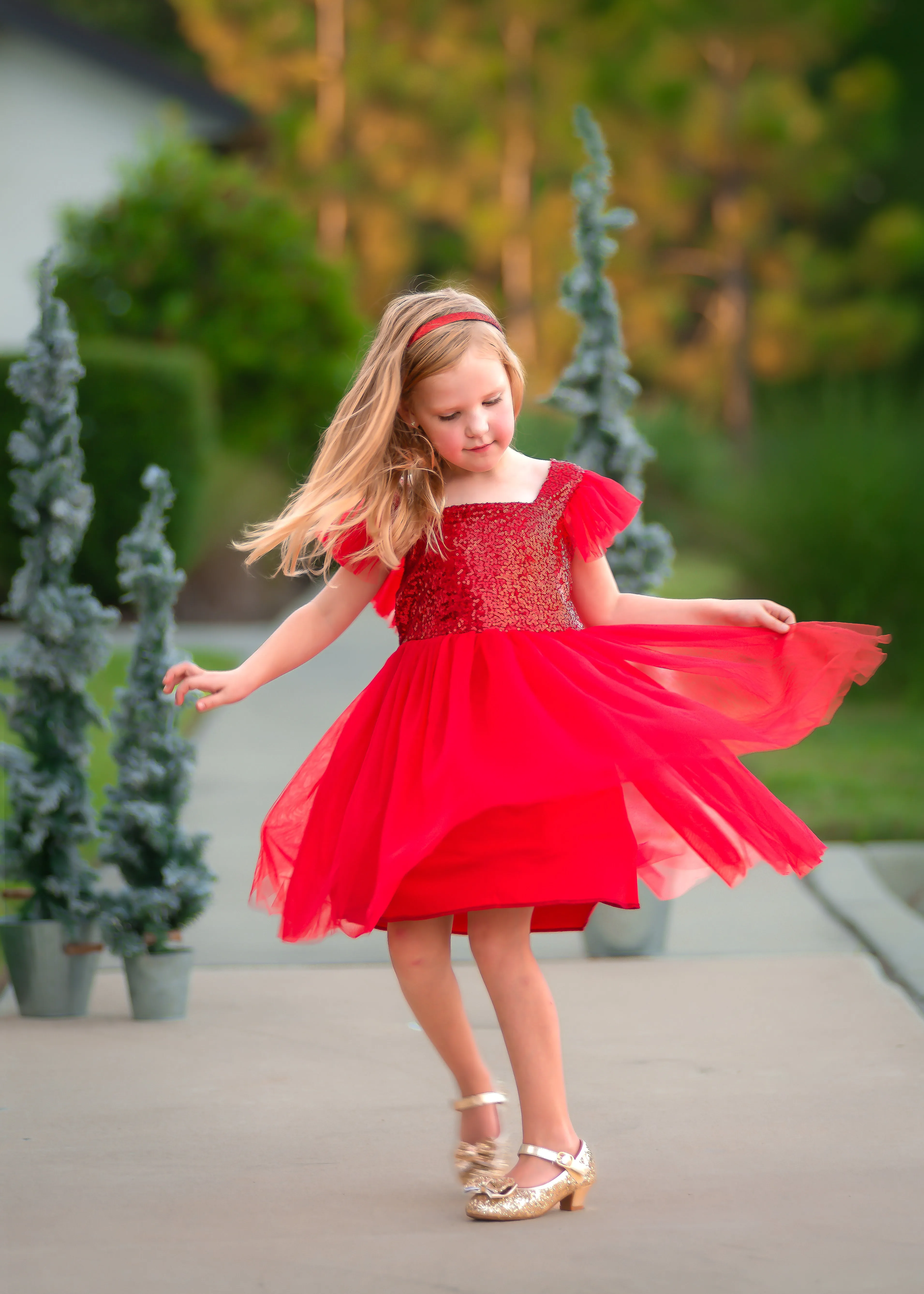 RED SPARKLE TUTU DRESS ! READY TO SHIP