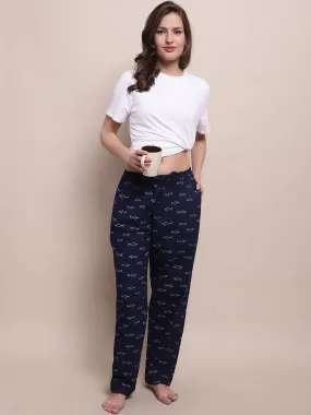 Shark Print Pyjama - Navy blue