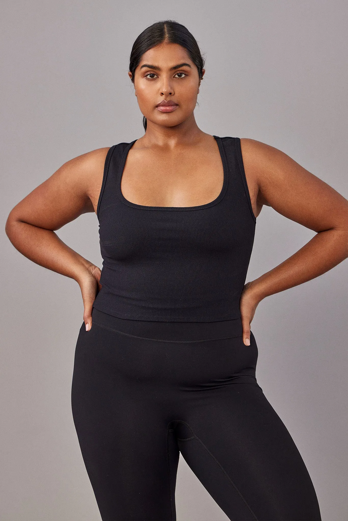 Tash Tank - Black Rib