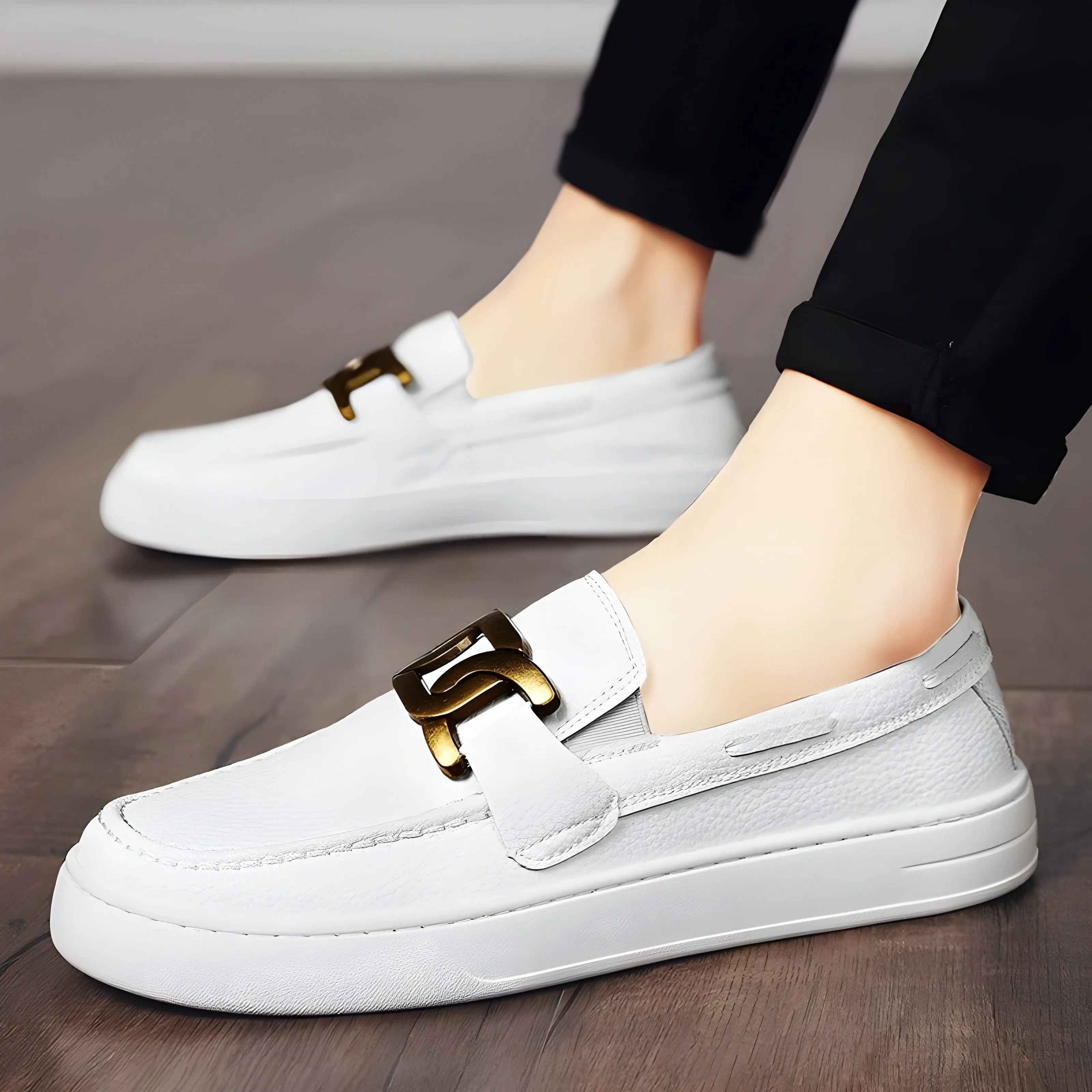 The Amadeo Faux Leather Platform Loafers - Multiple Colors