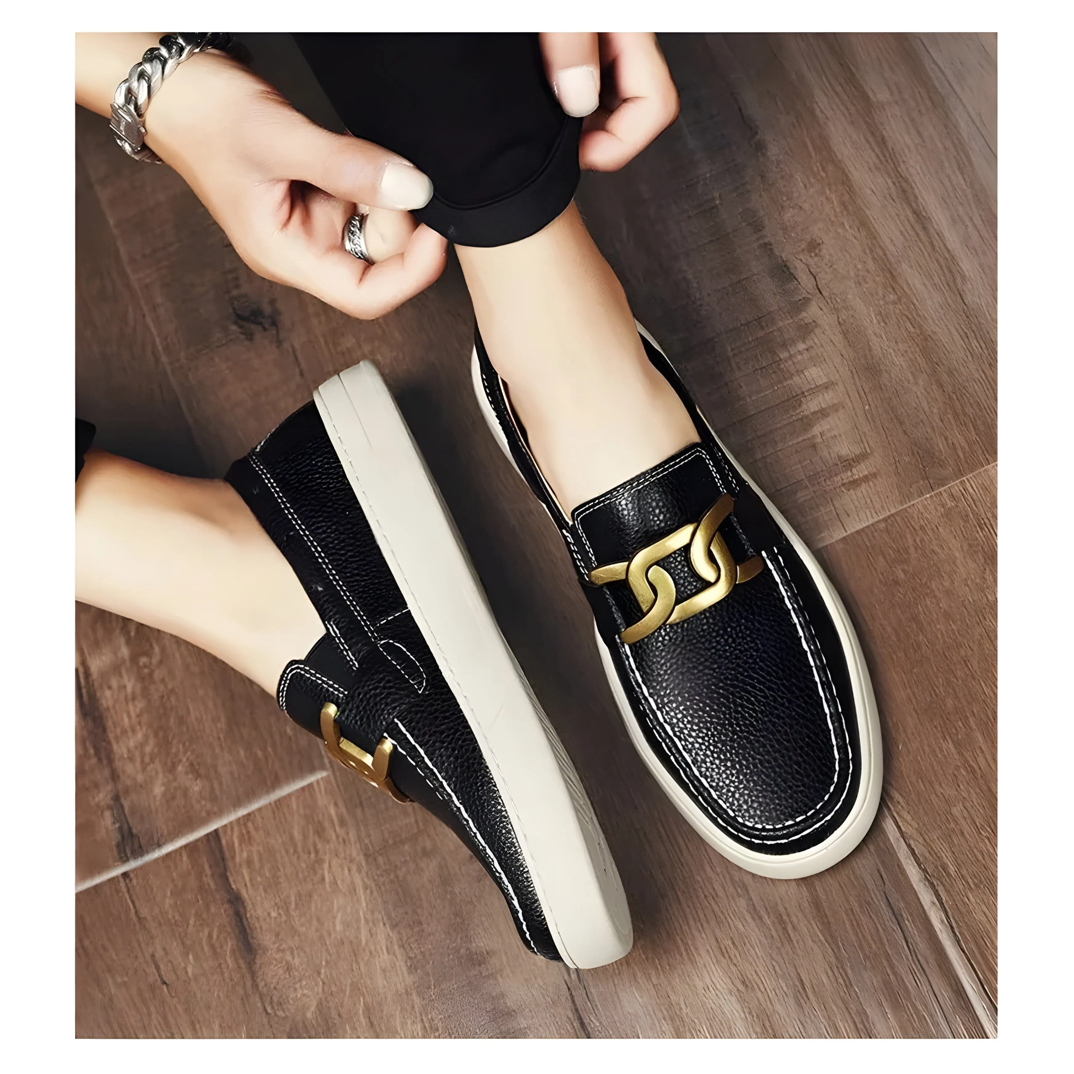 The Amadeo Faux Leather Platform Loafers - Multiple Colors