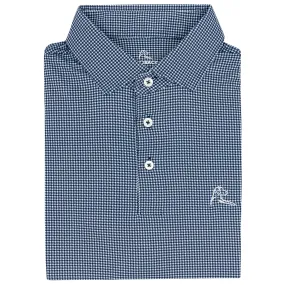 The Dogstooth Houndstooth | Performance Polo | The Dogstooth Houndstooth - Fleet Navy/White