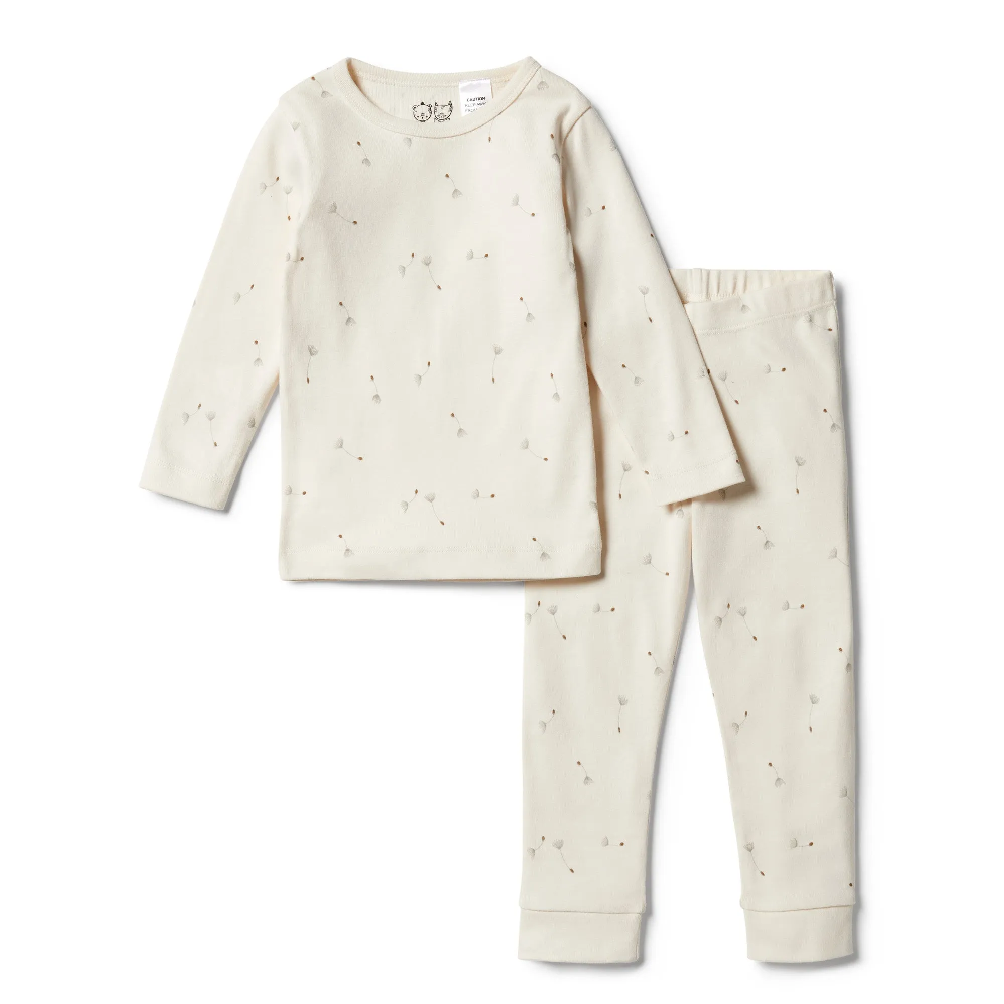 Wilson & Frenchy Organic Long Sleeve Pyjamas Floating Dandelions